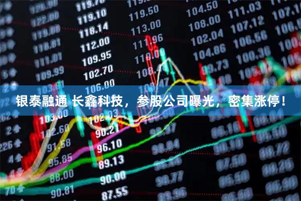 银泰融通 长鑫科技，参股公司曝光，密集涨停！